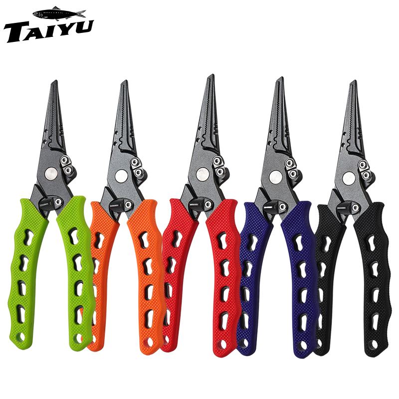 Fishing Lure Accessories - TAIYU 5-Farbige Edelstahl-Angelzange mit Schnurabschneider und