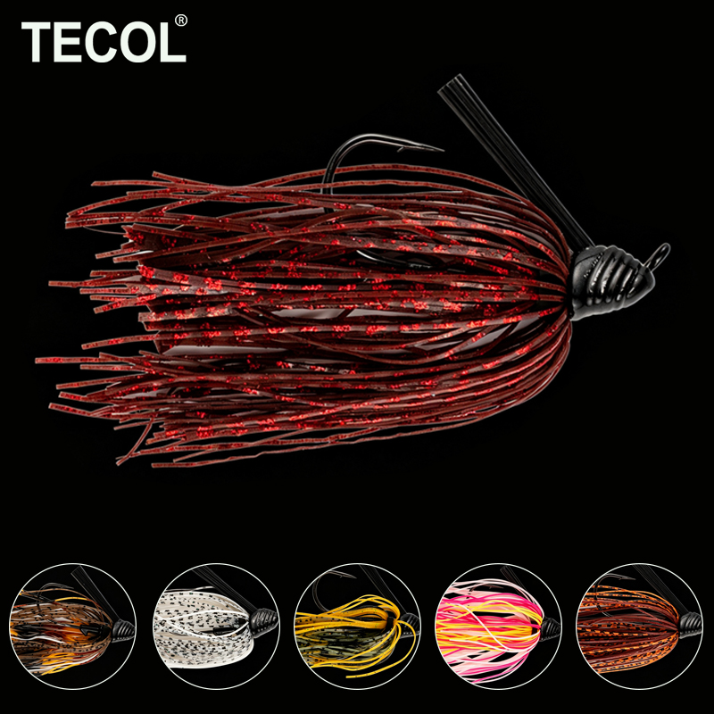 Fishing Lure Buzzbait - TECOL 10G Gummi-Jig mit Silikonrock, Flipping-Jigbait,