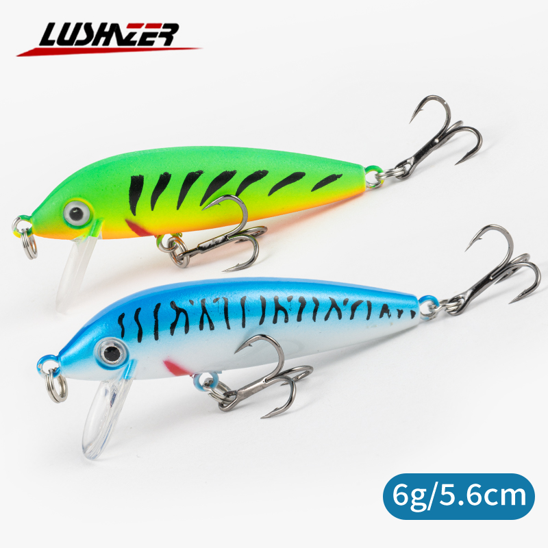 Fishing Lure Crankbait - LUSHAZER Sinking Minnow Baits 56mm6g Angelköder