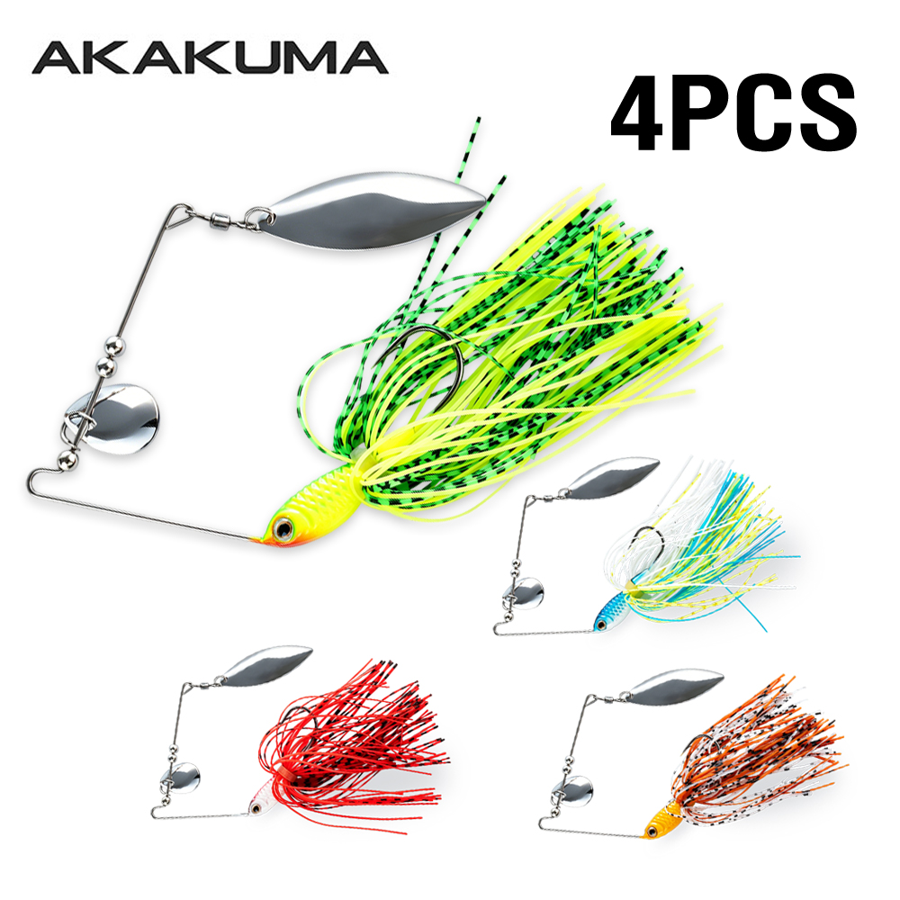 Fishing Lure Spinnerbait - 4 Stück 18g Spinnerbait Angelköder Doppelklingen