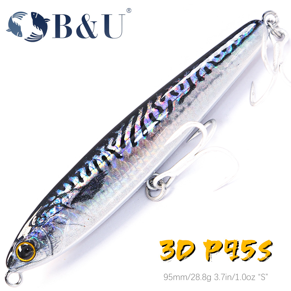 Fishing Lure Jerkbait - B&U Sinking Pencil Angelköder Gewichtssystem Silikonköder