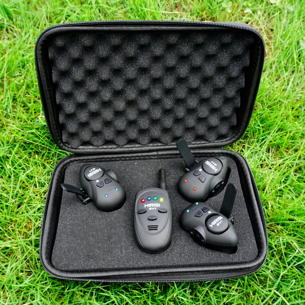 Fishing Lure Box - Hirisi Angelköder-Alarm-Set mit tragbarem Gehäuse, leuchtende
