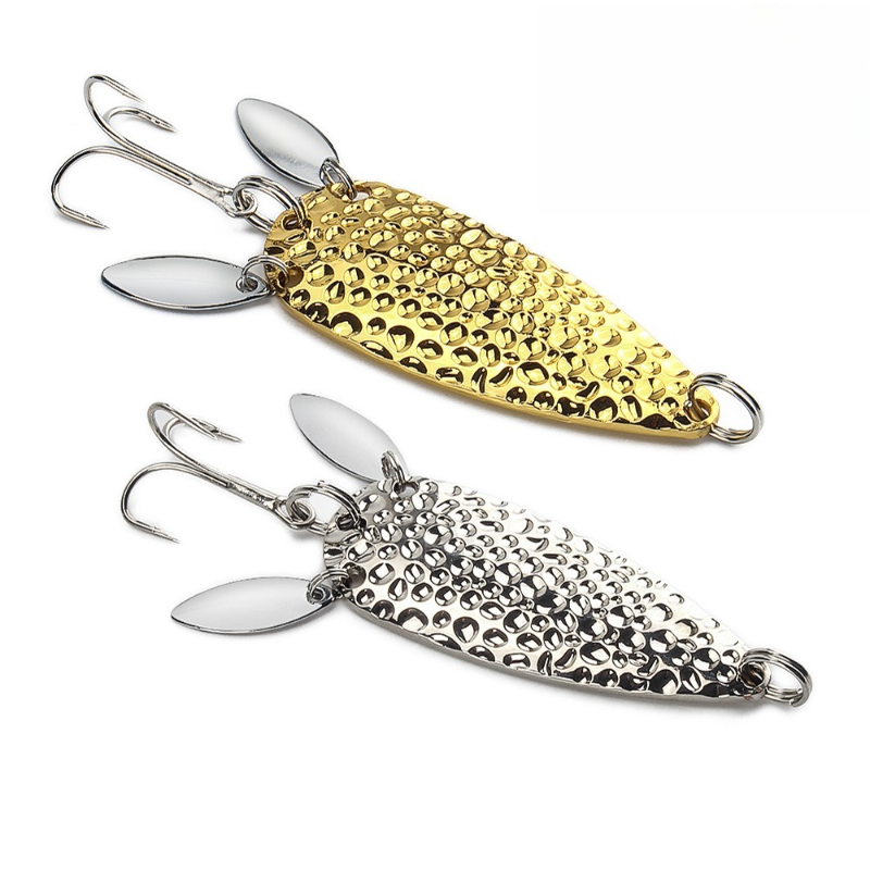 Fishing Lure Swimbait - 1Pcs Metall Löffel Spinnerbait Doppel Rotierenden