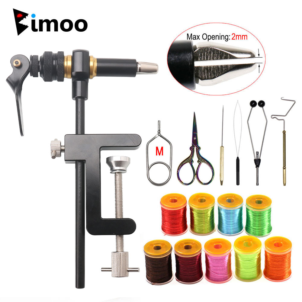 Fishing Lure Spinner - Bimoo 360 ° Rotierende C-Klemme Fliegenbindestock