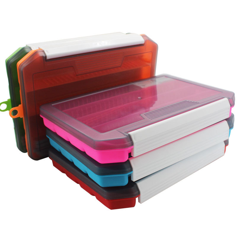 Fishing Lure Box - Sechsfarbige Einlagige Köderbox mit Vier Fächern,