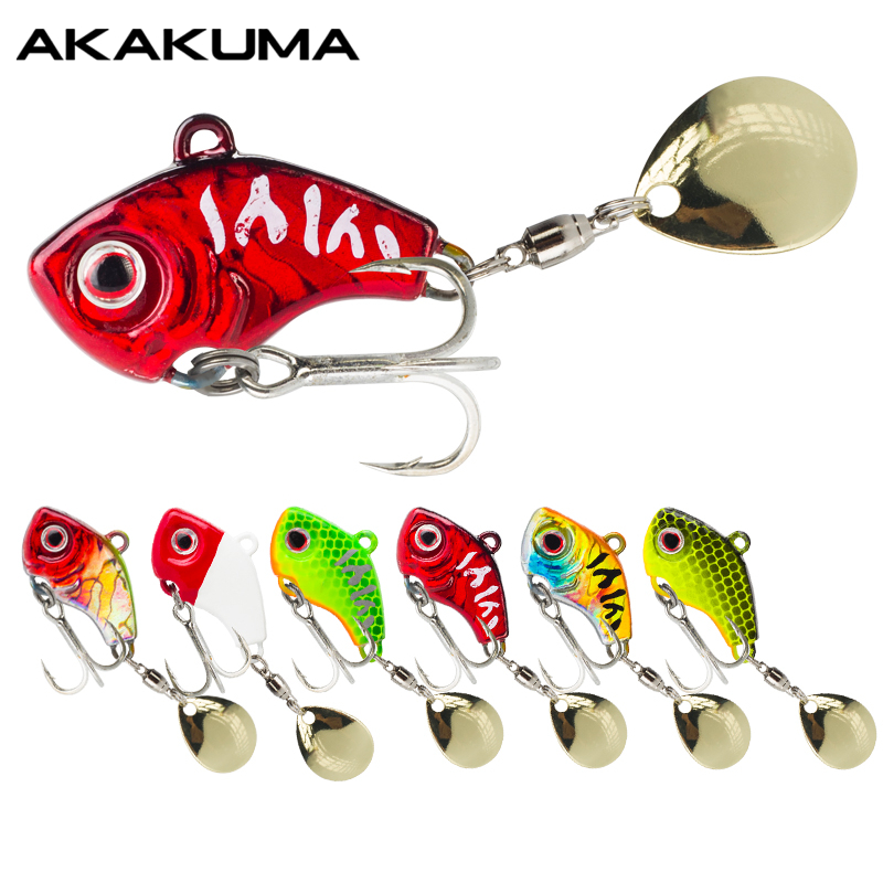 Fishing Lure Crankbait - 6-teiliges Set 5g/7g/10g/14g/20g Rotierende Metall-Vib-Köder, Sinkende