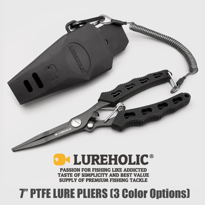 Fishing Lure Accessories - Lureholic 7 Zoll PTFE-beschichtete Köder-Angelzange, 18
