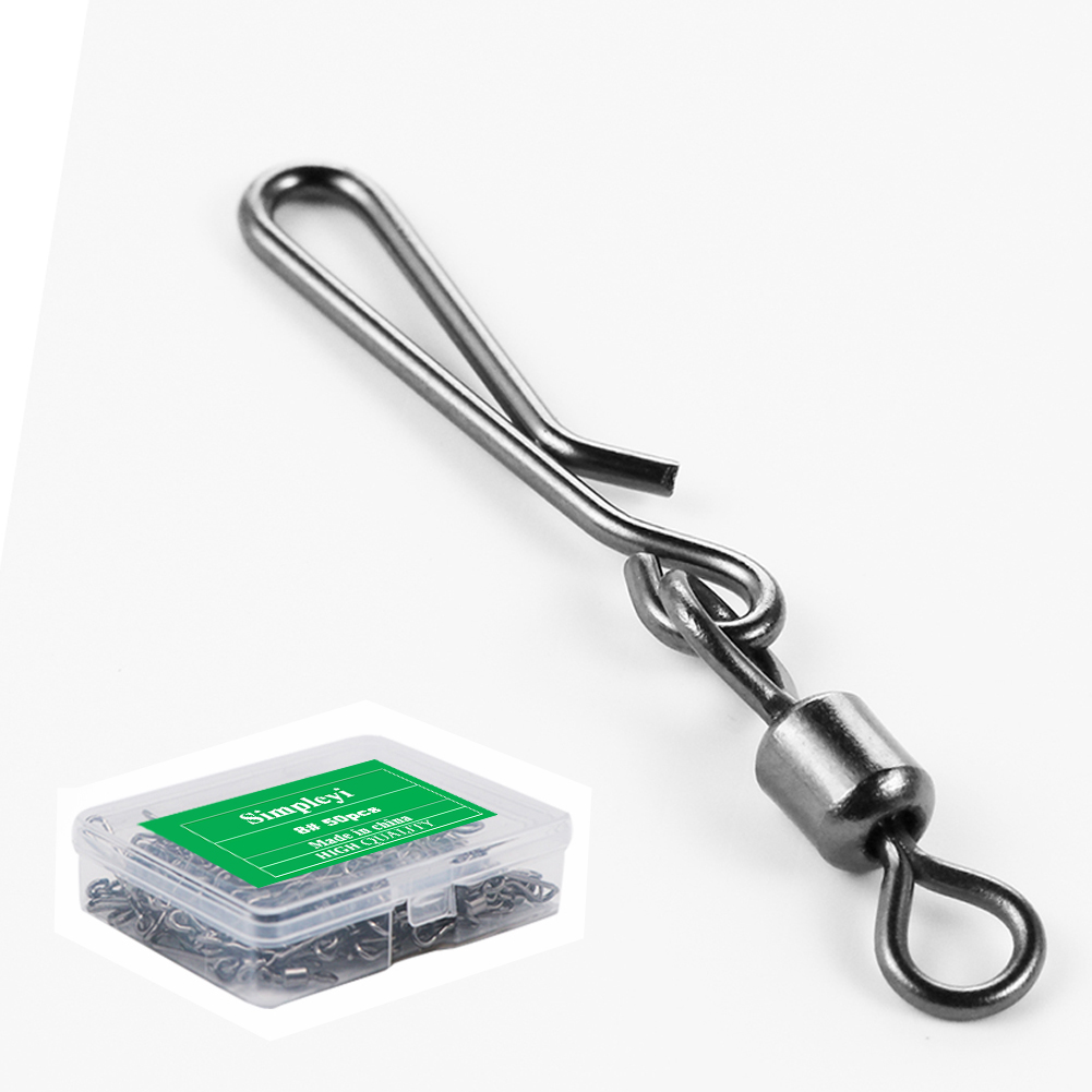 Fishing Lure Box - 50 stücke Box Rolling Swivel Mit