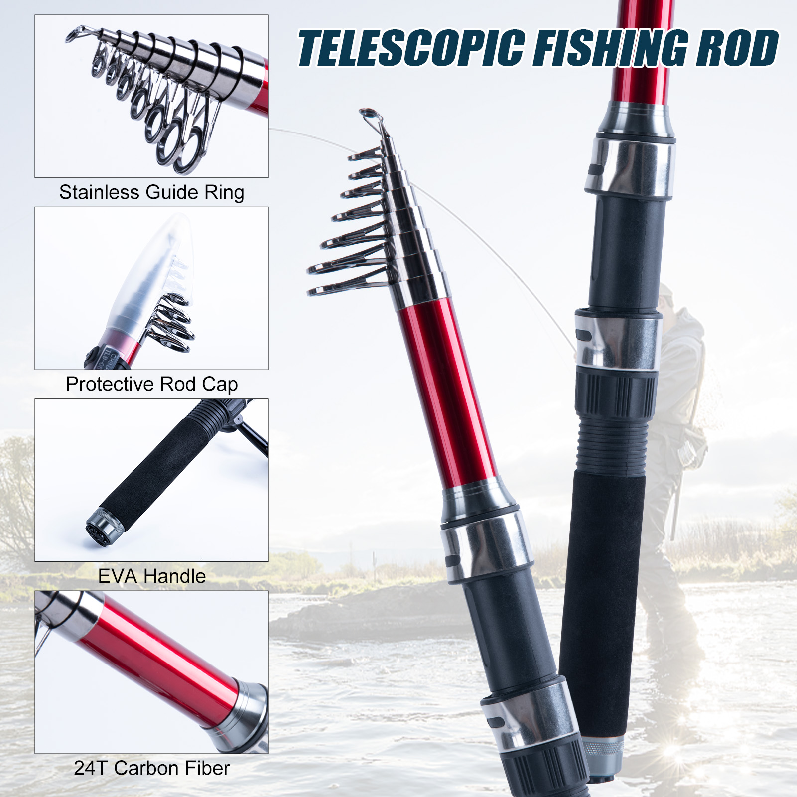 Goture Teleskop-Angelrute und  – Fishing Lure Spinner Bewertung und Preis