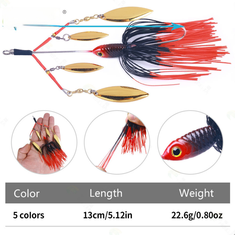13CM22g Köder mit rotierendem  – Fishing Lure Blade Bait Bewertung und Preis