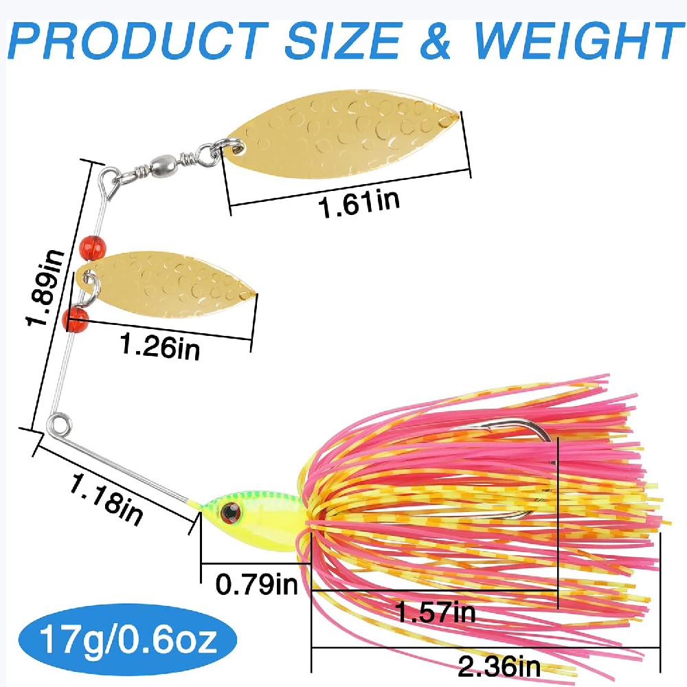 6 Stück Spinnerbait Angelköder – Fishing Lure Buzzbait Bewertung und Preis