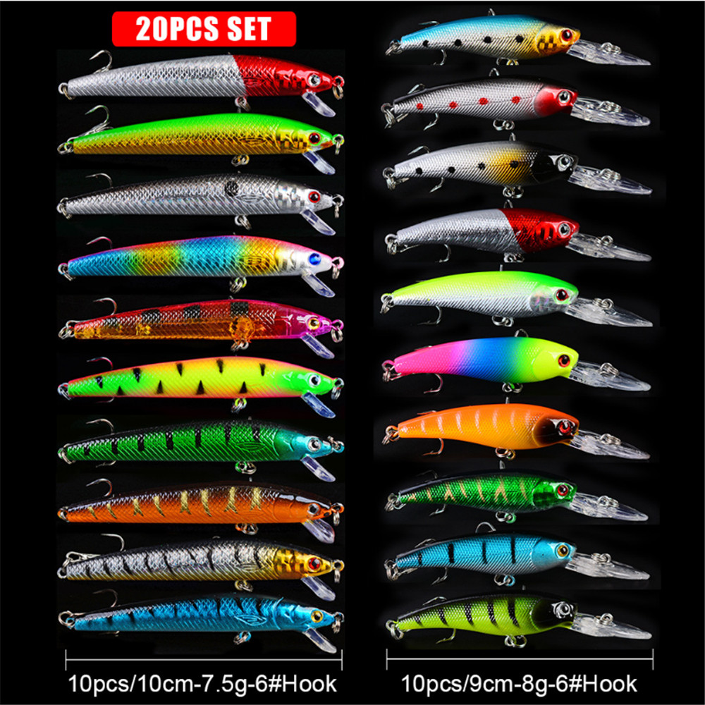 20 teile/los Minnow Angeln Loc – Fishing Lure Topwater Bewertung und Preis