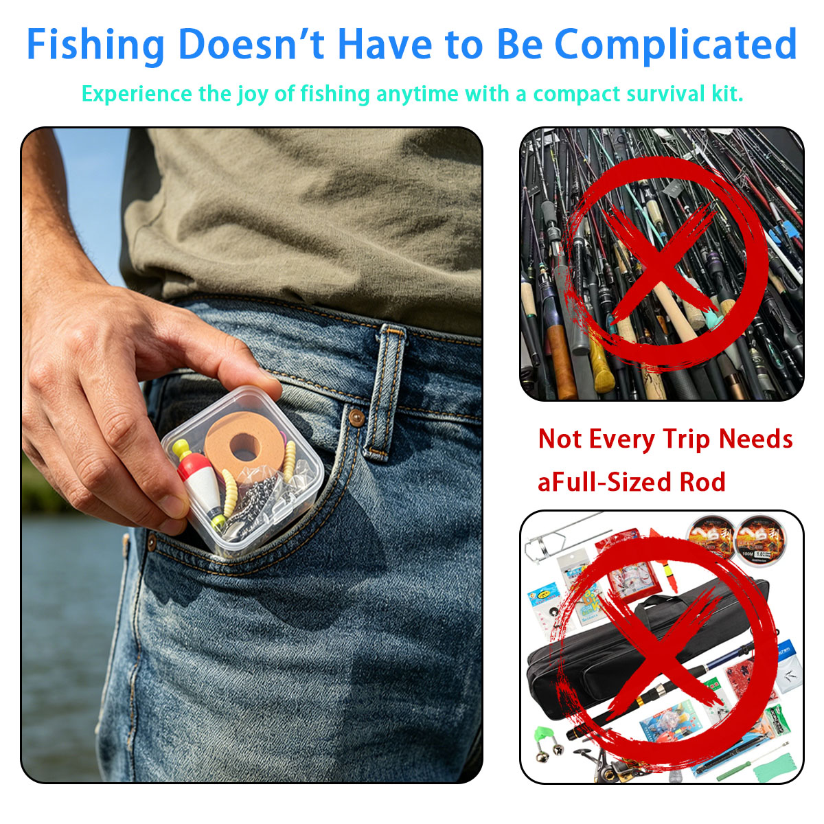Tragbares Notfall-Angelset, tr – Fishing Lure Making Kit Bewertung und Preis