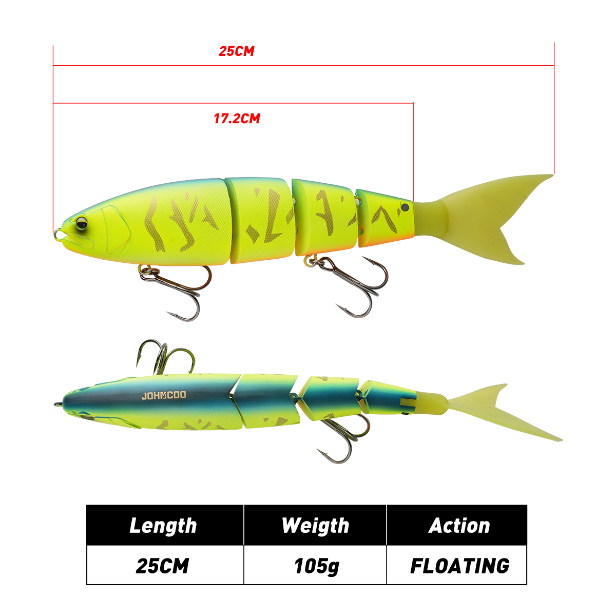 Johncoo Angelköder mit Gelenk, – Fishing Lure Topwater Bewertung und Preis