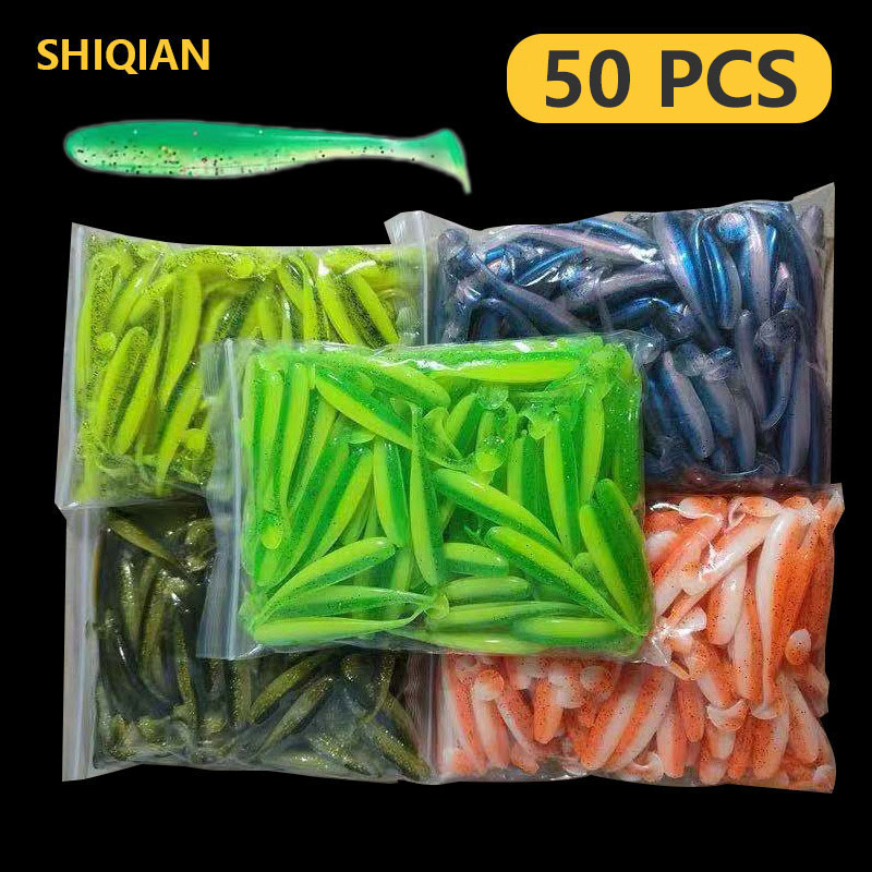 SHIQIAN 50 Stück weiche Angelk – Fishing Lure Soft Plastic Bewertung und Preis