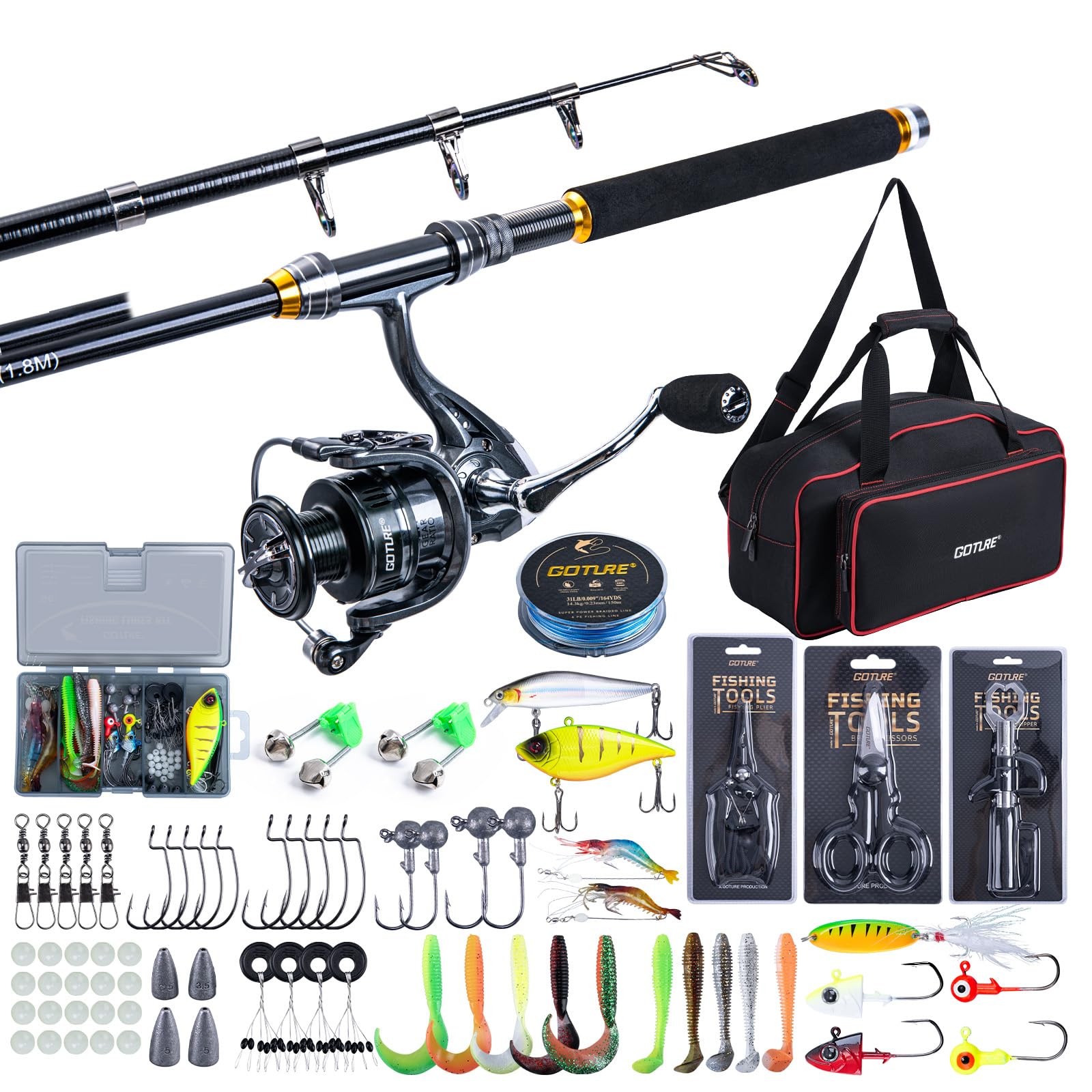 Goture Fishing Teleskoprute un – Fishing Lure Spinner Bewertung und Preis