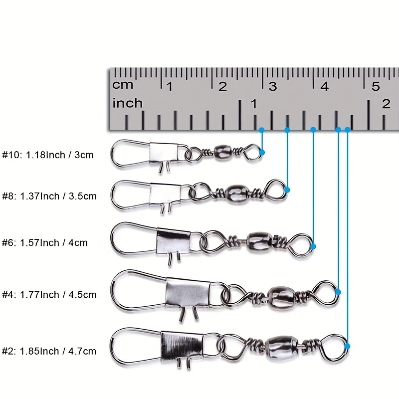 50/200 Stück Barrel-Snap-Wirbe – Fishing Lure Accessories Bewertung und Preis